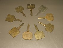 Brass Hotel keys in Batavia, Illinois